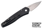 Pro-Tech Half Breed - Black Handle - Wave Pattern - Stonewashed Blade