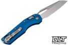 Microtech 210T-10PMCBL MSI S/E - Blue Cerakote Injection Molded Handle - Stonewashed Blade