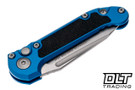 Microtech 1136-12BL LUDT Gen III T/E - Blue Handle - Stonewashed Blade