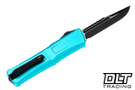 Microtech 1217-1TQS Combat Troodon Gen III Interceptor - Turquoise Handle - Black Blade - Signature Series
