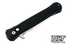 Pro-Tech Large Don - Black Handle - Satin Blade - Mother of Pearl Button