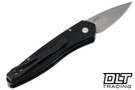 Pro-Tech Half Breed - Black Handle - Ivory Micarta Inlay - Stonewashed Blade
