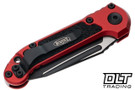 Microtech 1136-3RD LUDT Gen III T/E - Red Handle - Black Blade