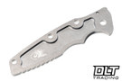Hinderer Eklipse Smooth Titanium Handle Scale - Stonewashed - Warthog Machined - Back