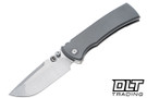 Chaves Integral Redencion 229 - Stonewashed Titanium -  Belt Satin Drop Point M390 Blade