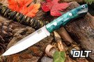 Bark River Aurora MagnaCut Teal Maple Burl - Orange Liners