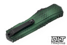 Microtech 1242-1GRX51S Cypher II D/E - Green X-51 Handle - Tumbled Black Blade