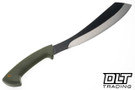 Condor Knife & Tool Bushcraft Parang Machete with OD Green Handle.
