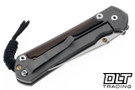 Chris Reeve Large Sebenza 31 - Tanto - Glass Blasted Titanium - Macassar Ebony Inlay - #13