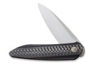 WE Knife 2010B Black Void Opus - Black Titanium Handle - Carbon Fiber Inlay - 20CV Stonewashed Blade