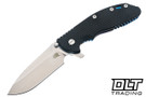 Hinderer XM-24 Swedged Spear 20CV - Blue Anodized Titanium - Stonewashed Blade - Black G-10