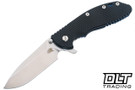 Hinderer XM-24 Swedged Spear 20CV - Battle Blue Anodized Titanium - Stonewashed Blade - Black G-10
