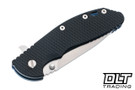 Hinderer XM-24 Swedged Spear 20CV - Battle Blue Anodized Titanium - Stonewashed Blade - Black G-10