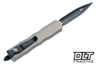 Microtech 225-1TG Dirac D/E - Titanium Grey Handle - Black Blade