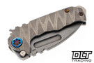 Medford Micro Praetorian T Tanto - Old School Tumbled MagnaCut - Silver Lazy River Sculpting Flamed Hardware & Clip #1