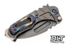Medford Micro Praetorian T Tanto - Old School Tumbled MagnaCut - Silver Lazy River Sculpting Flamed Hardware & Clip #1