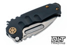 Medford Micro Praetorian T Drop Point - Tumbled MagnaCut - DLC Titanium - Bronze Hardware - Bronze with Silver Clip
