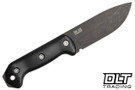 Becker Campanion Dark Stonewashed MagnaCut Blade - Black Ultramid Handle