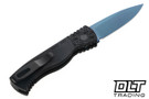 Pro-Tech TR-2 - Black Nexus Handle - Sapphire Blue MagnaCut Blade - Abalone Button