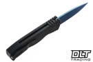 Pro-Tech TR-2 - Black Nexus Handle - Sapphire Blue MagnaCut Blade - Abalone Button