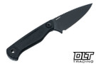 All black Benchmade Dacian fixed blade knife.