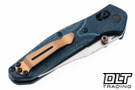 Benchmade 945-04 Mini Osborne - Blue Denim Micarta - Reverse Tanto M390 Satin Blade