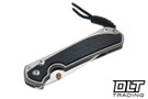 Chris Reeve Large Sebenza 31 - Polished Titanium & Blade - Bog Oak Inlay - #12