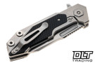 Hinderer Full Track Wharncliffe S45VN - Stonewashed Titanium & Blade - Black G-10