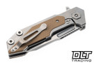 Hinderer Full Track Wharncliffe S45VN - Stonewashed Titanium & Blade - Coyote G-10