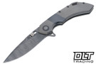 Olamic Cutlery Wayfarer 247 Purist -  - Blasted Handle - Zirconium Inlay & Clip - 764