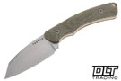 Tactile Knife Company Redhawk - Stonewashed MagnaCut Blade - Green Micarta - Kydex Sheath