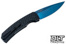 Pro-Tech Magic 2 - Whiskers Auto - Feature Textured Black Handle - Sapphire Blue PVD Blade Pro-Tech Magic 2 - Whiskers Auto - Feature Textured Black Handle - Sapphire Blue PVD Blade