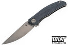 Shirogorov Q95 Ursus - Stonewashed Elmax Blade - Black Micarta