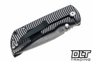McNees PM Mac 2 Gen 2 - 3.5" Drop Point - Black & Satin Swerve Milling - Satin Hardware