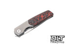 BergBlades Sweeney - 20CV Satin Blade - Bead Blasted Titanium - Mars Valley Fat Carbon Inlay