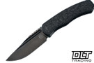 BergBlades Alpha - MagnaCut Polished Stonewash Black DLC Blade - Marble Carbon Fiber