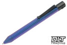 Nottingham Tactical TiButton Crystal Ti Parker Full Carved - Double Lock - Purple with Zirc - Blackened Clip - Exotic #333