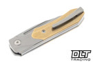 Griffin 1946 X Series Slipjoint S90V - Stonewashed - Stonewashed Brass
