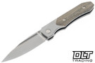 Griffin 1946 X Series Slipjoint S90V - Stonewashed - Green Canvas Micarta