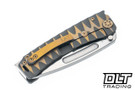 Medford Marauder Tanto - DLC MagnaCut - Aqua & Bronze Lazy River Sculpting - Bronze Hardware - Aqua Bronze Clip