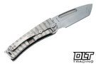 Medford Marauder Tanto - Satin MagnaCut - Silver Gator Belly Sculpting