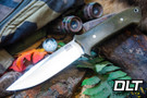 Bark River Red Flag MagnaCut Green Canvas Micarta
