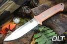 Bark River Red Flag MagnaCut Ghost Green Jade G-10 - Orange Liners