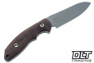Hinderer Emmett Sheepsfoot MagnaCut - Working Finish Blade - Burgundy Canvas Micarta - Back