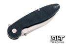 American Blade Works Model 1 V7 - Black Canvas Micarta - Stonewashed Wharncliffe MagnaCut Blade