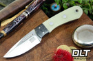 Bark River Essential MagnaCut Ghost Green Jade G-10 - Carbon Fiber Bolster - White Liners