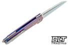 MachineWise Mojave - Blurple with Pink Distress - Smooth Titanium - Stonewash S90V Blade
