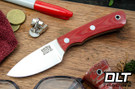Bark River PSK EDC MagnaCut Red Linen Micarta - White Liners
