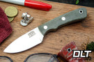 Bark River PSK EDC MagnaCut Green Canvas Micarta - Matte