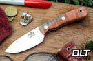 Bark River PSK EDC MagnaCut Gray & Russet Maple Burl - Green Liners
